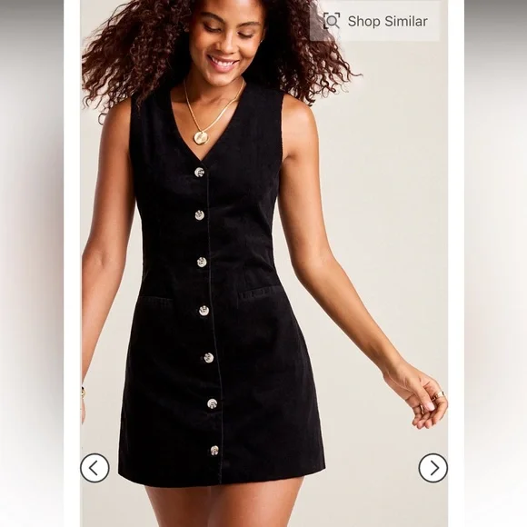 Francesca's Collections Suzanne corduroy button up mini dress - Picture 6 of 7